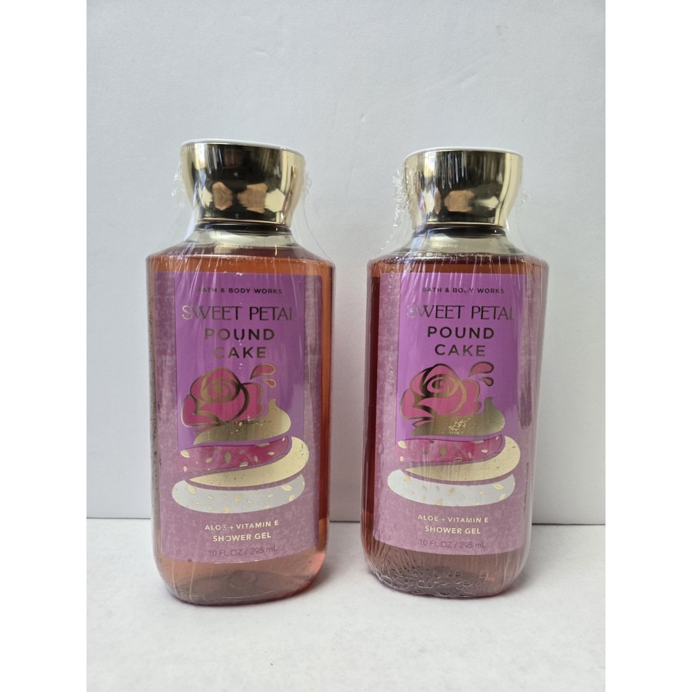 Bathy &‎ Body Works Sweet Petal Pound Cake body wash NEW Sealed x2  shower gel